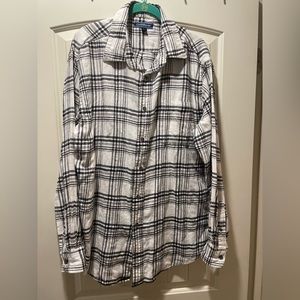 Croft & Barrow Men’s Flannel Shirt. Large Plaid Shirt.
